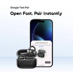 Oraimo OpenSnap Air Open-Ear True Wireless Earbuds Deep Bass, Clear Highs Secure Grip, Move Free Clear Calls, Less Noise Open Fast, Pair Instantly