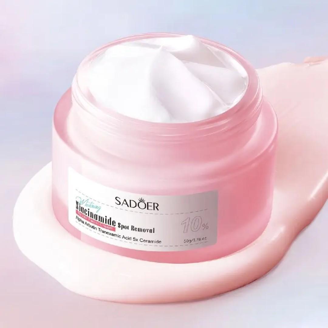 2 in 1, SADOER  Niacinamide Spot Removal Repair Serum + 10% Niacinamide Spot Removal Repair Face Cream with Tranexamic Acid, Ceramide and Alpha Arbutin Like Vitamin C Lightening Pigmentation,Whitening
