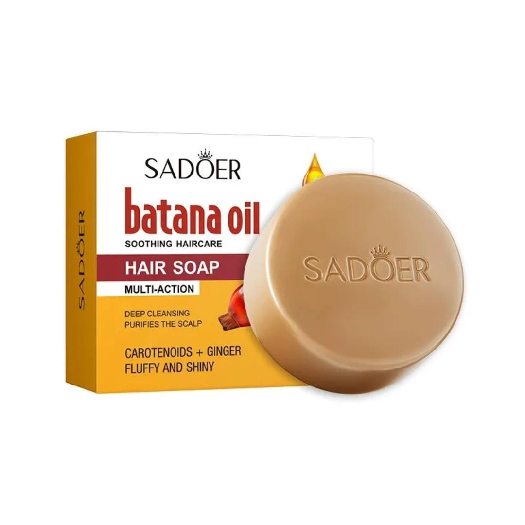 SADOER Batana Oil 4 in 1 Set, Batana Oil Essential Oil + Batana Oil  Dense Hair Oil + Batana Oil Hair Spray + Batana Oil Hair Soap for Hair Repair, Hair Nourishment, Prevent Split Ends
