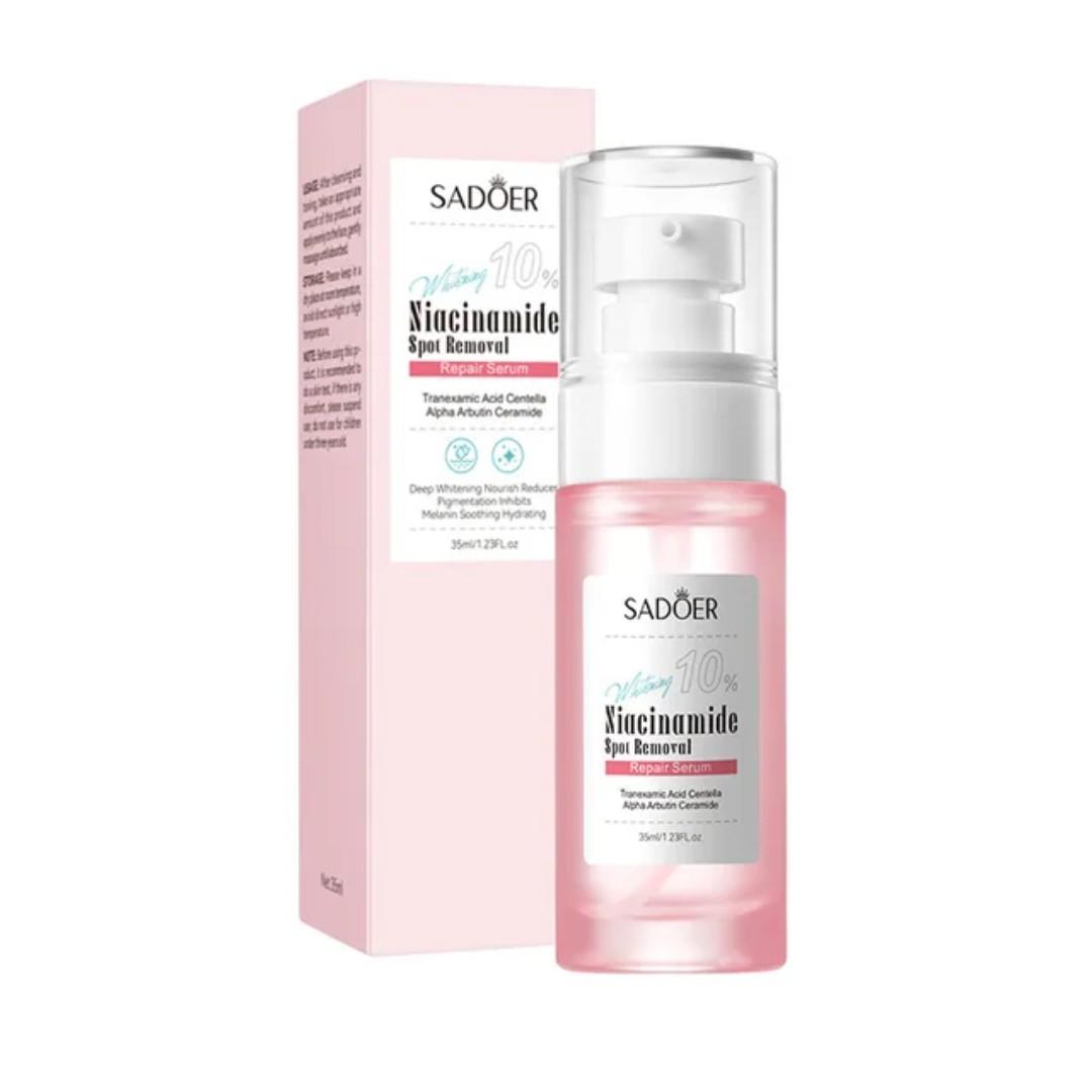 2 in 1, SADOER  Niacinamide Spot Removal Repair Serum + 10% Niacinamide Spot Removal Repair Face Cream with Tranexamic Acid, Ceramide and Alpha Arbutin Like Vitamin C Lightening Pigmentation,Whitening