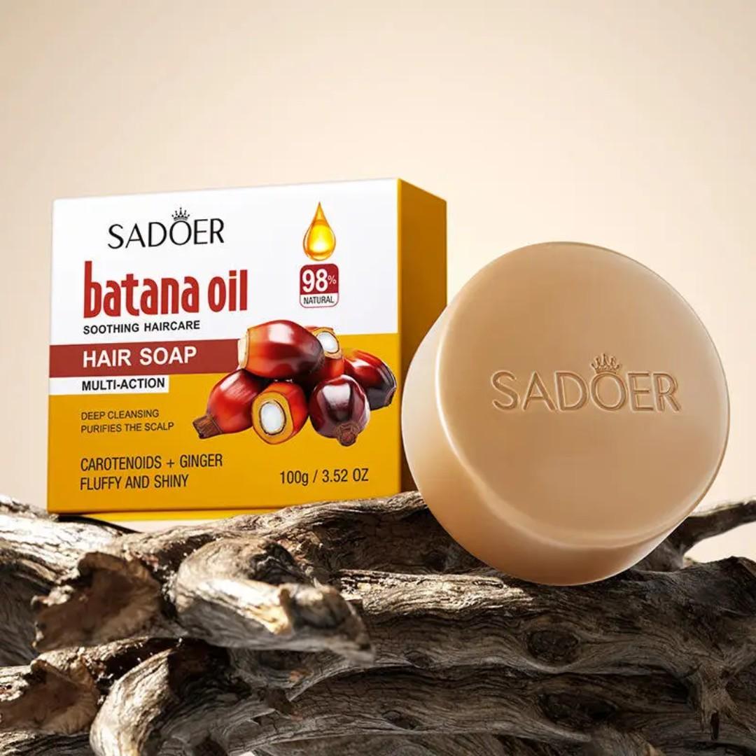 SADOER Batana Oil 4 in 1 Set, Batana Oil Essential Oil + Batana Oil  Dense Hair Oil + Batana Oil Hair Spray + Batana Oil Hair Soap for Hair Repair, Hair Nourishment, Prevent Split Ends