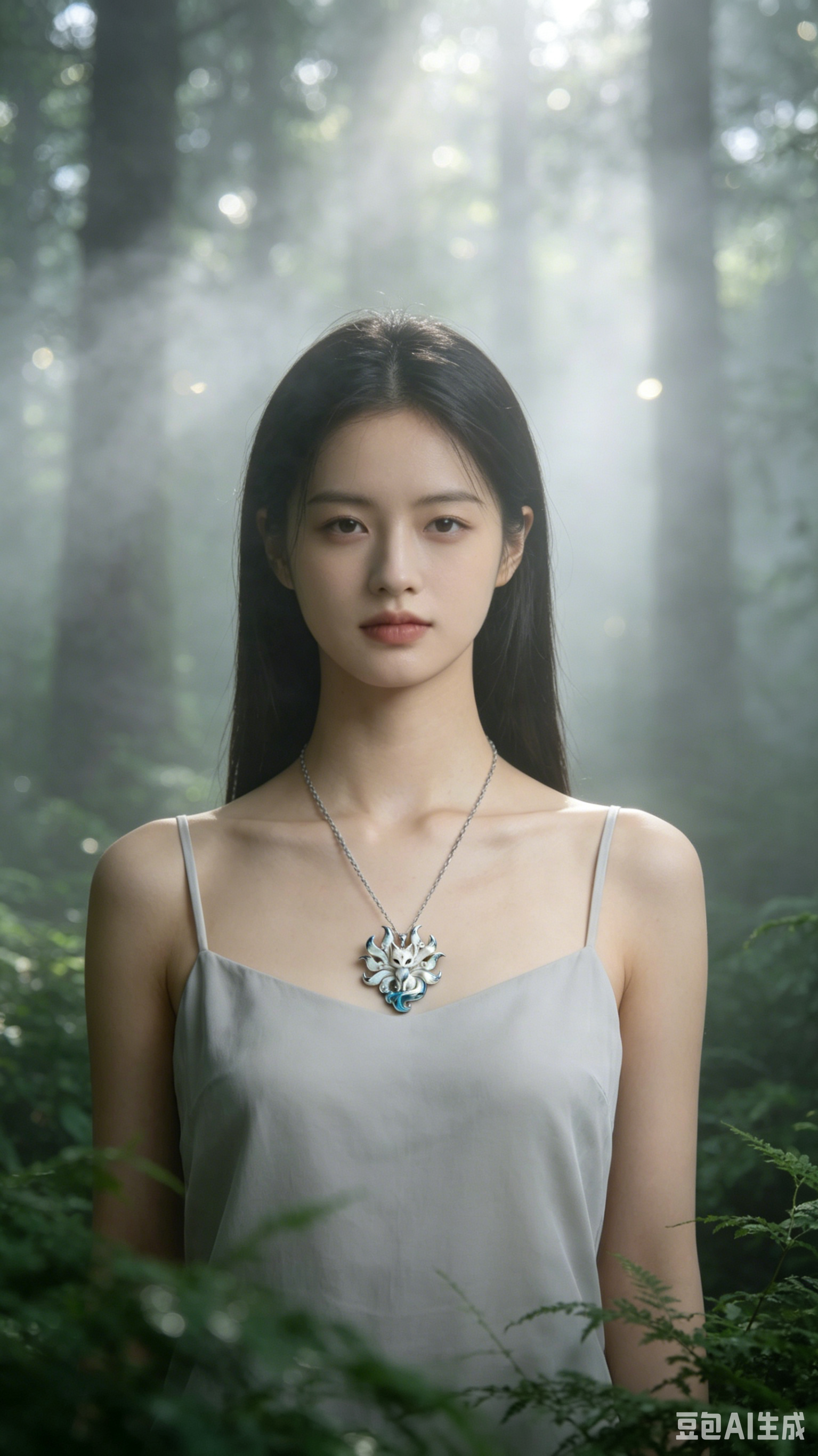 Lucky Nine-Tailed Fox Necklace for Women – Cute Enamel Fox Charm | Symbol of Love & Wisdom | Perfect Birthday & Anniversary Gift for Girlfriend,Blue & White Statement Necklace,Zawadi ya Kike ya Kipeke