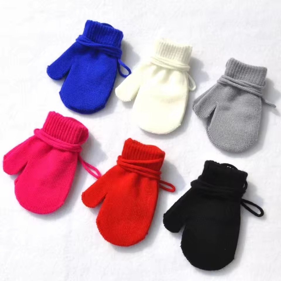 Kids Gloves Knitted Children Winter Warm Gloves Baby Girls Baby Boys Toddler Knitted Acrylic Gloves Warm Kids Gloves 1Paies