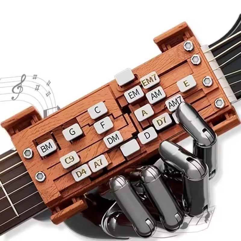 Chord Presser For Guitars Presser Learning Aid With One-Touch Chord Switching Finger Pain Relief Trainers For Smooth-Practice