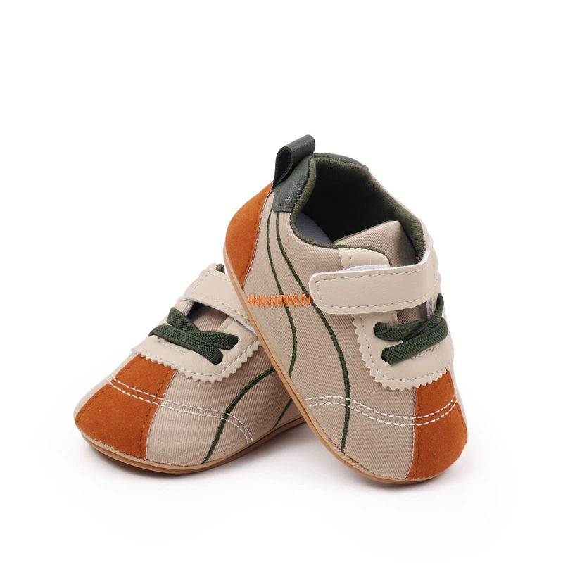 Toddler Baby Girl Boys Sneakers Casual Contrast Color Soft Sole Baby Flats Breathable Walking Shoes for Newborn Infants