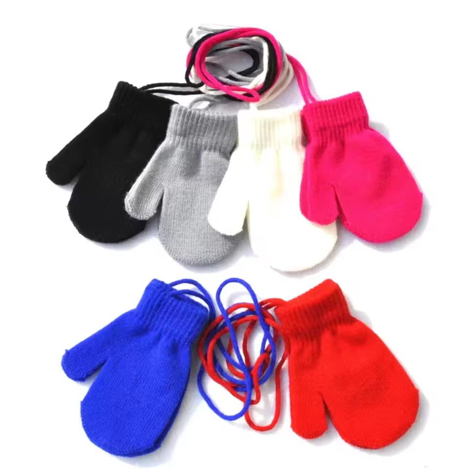 Kids Gloves Knitted Children Winter Warm Gloves Baby Girls Baby Boys Toddler Knitted Acrylic Gloves Warm Kids Gloves 1Paies