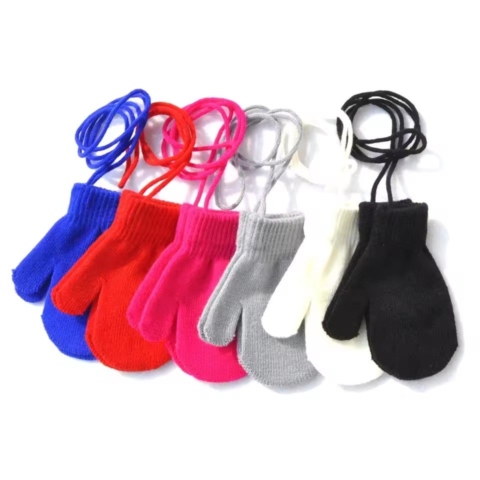 Kids Gloves Knitted Children Winter Warm Gloves Baby Girls Baby Boys Toddler Knitted Acrylic Gloves Warm Kids Gloves 1Paies
