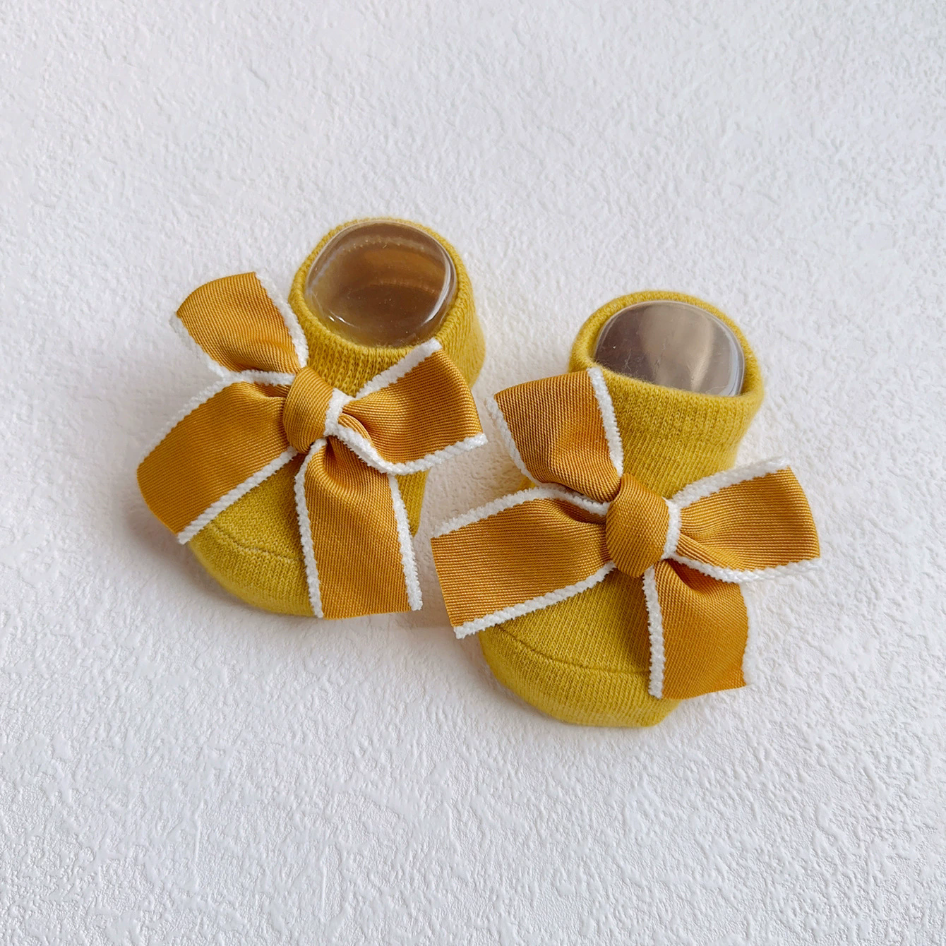 Cute Bowknot Baby Socks Soft Cotton Newborn Girl Short Socks With Rubber Soles Anti Slip Solid Color Kids Toddler Floor Socks