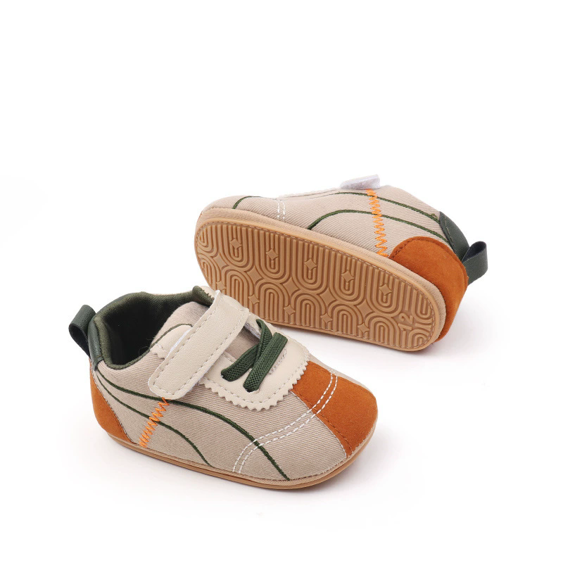 Toddler Baby Girl Boys Sneakers Casual Contrast Color Soft Sole Baby Flats Breathable Walking Shoes for Newborn Infants