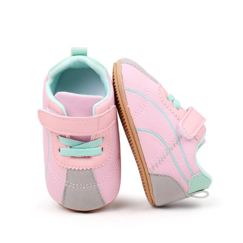 Toddler Baby Girl Boys Sneakers Casual Contrast Color Soft Sole Baby Flats Breathable Walking Shoes for Newborn Infants