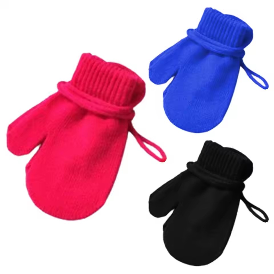 Kids Gloves Knitted Children Winter Warm Gloves Baby Girls Baby Boys Toddler Knitted Acrylic Gloves Warm Kids Gloves 1Paies
