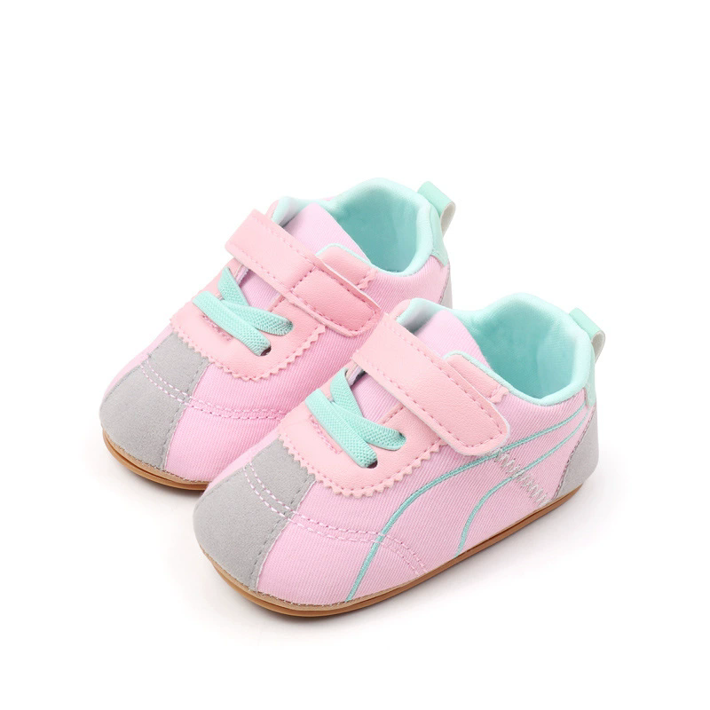 Toddler Baby Girl Boys Sneakers Casual Contrast Color Soft Sole Baby Flats Breathable Walking Shoes for Newborn Infants