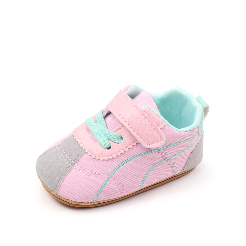Toddler Baby Girl Boys Sneakers Casual Contrast Color Soft Sole Baby Flats Breathable Walking Shoes for Newborn Infants