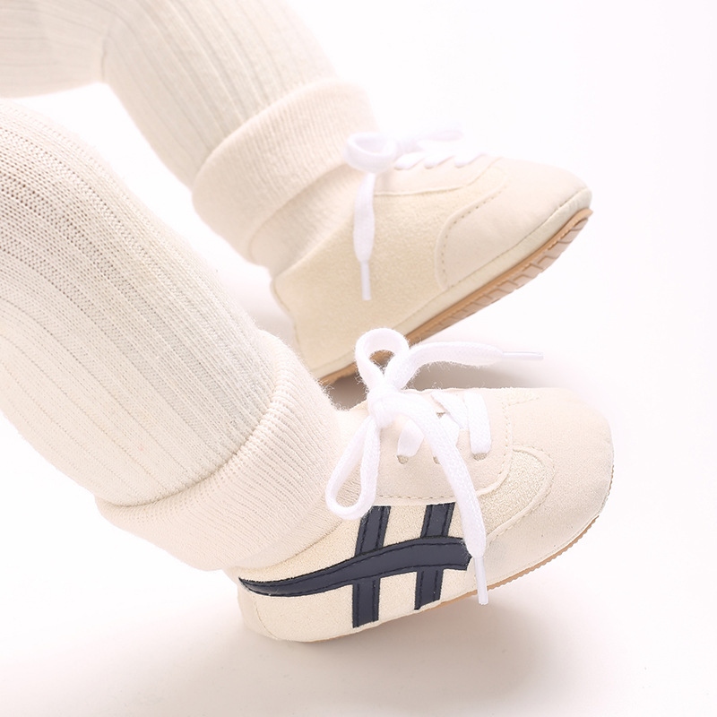 Baby Boys First Walkers 0-18 Months Classic Striped Sneakers Soft Sole Spring Autumn Party Fashion
