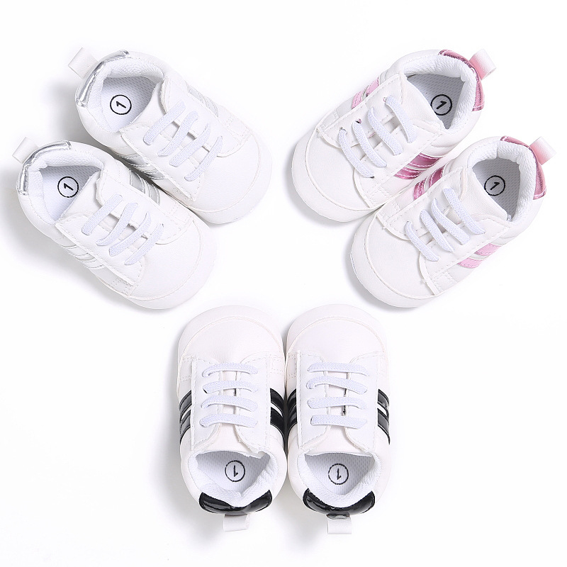 Toddler Baby Girl Shoes 0 to 3 6 9 12 Months Casual Cute Gold White Baby Boy Shoes First Walkers Soft Crib Shoes Infantil