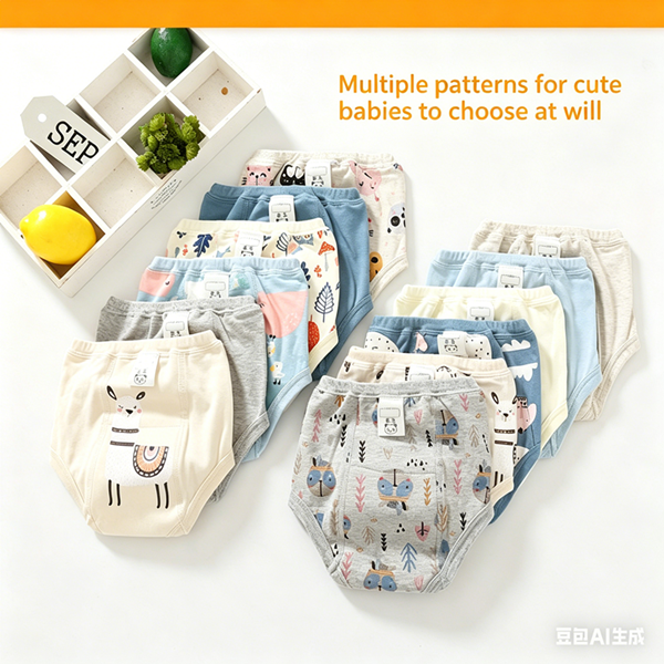 Baby Waterproof Diapers Pee Shorts Underwears Reusable Soft Ecological Cotton Toddler Potty Training Pants For Boys Girls（Note: The link is divided into 4-pack and 2-pack packages）