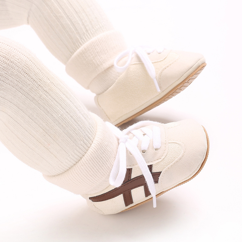 Baby Boys First Walkers 0-18 Months Classic Striped Sneakers Soft Sole Spring Autumn Party Fashion