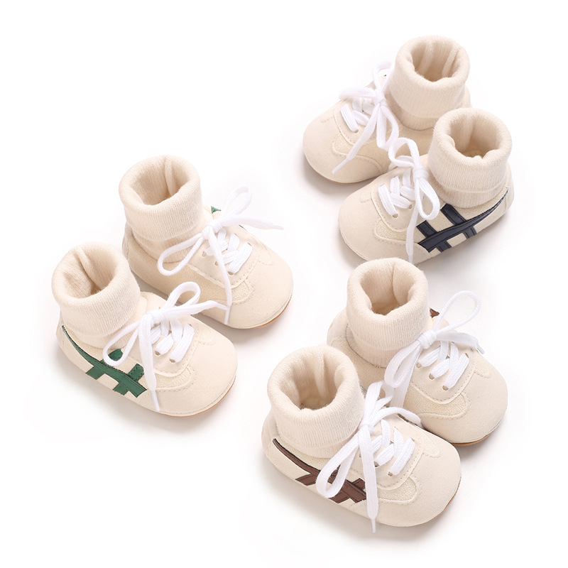 Baby Boys First Walkers 0-18 Months Classic Striped Sneakers Soft Sole Spring Autumn Party Fashion