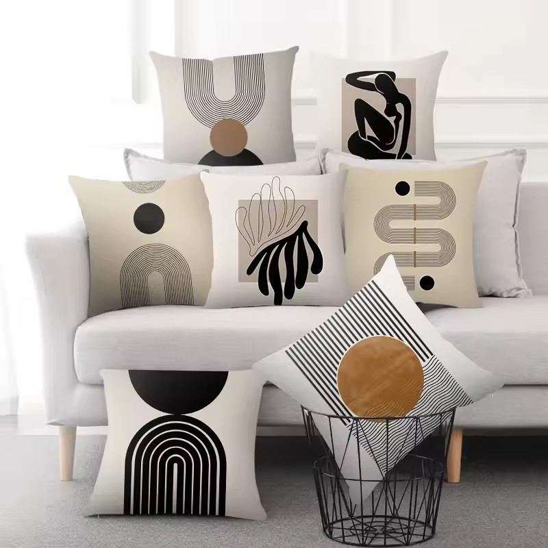 1PC   Creative Abstract Line Pattern Cushion Cover Home Decor Pillowcase Sofa Decoration