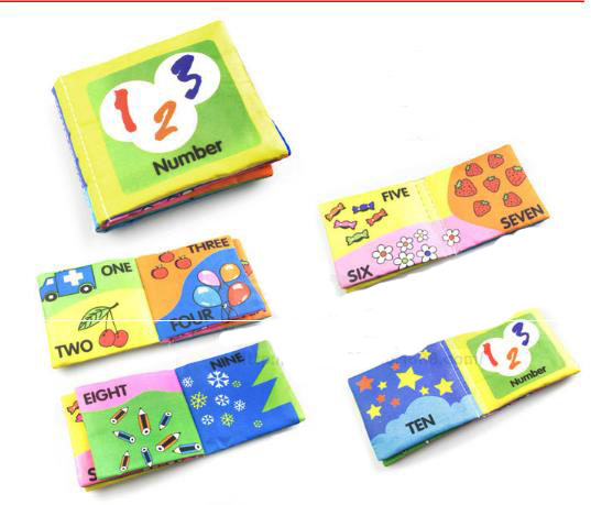 Baby Cloth Book Toy Teether Infant Learning Education Animal Rattle Mobile Toys for Newborn Livros Infantis Mordedores Para Bebe F4--18