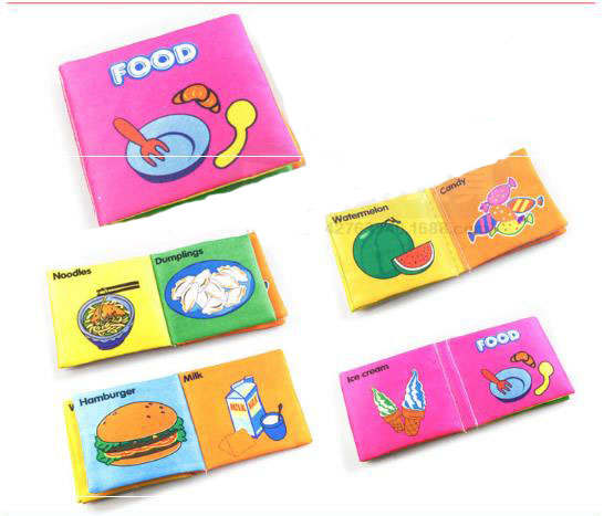 Baby Cloth Book Toy Teether Infant Learning Education Animal Rattle Mobile Toys for Newborn Livros Infantis Mordedores Para Bebe F4--18