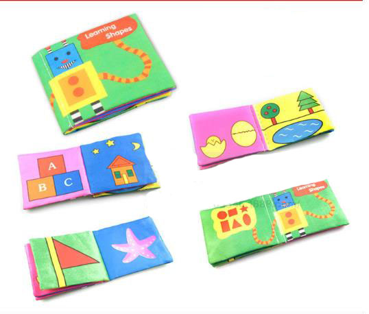 Baby Cloth Book Toy Teether Infant Learning Education Animal Rattle Mobile Toys for Newborn Livros Infantis Mordedores Para Bebe F4--18