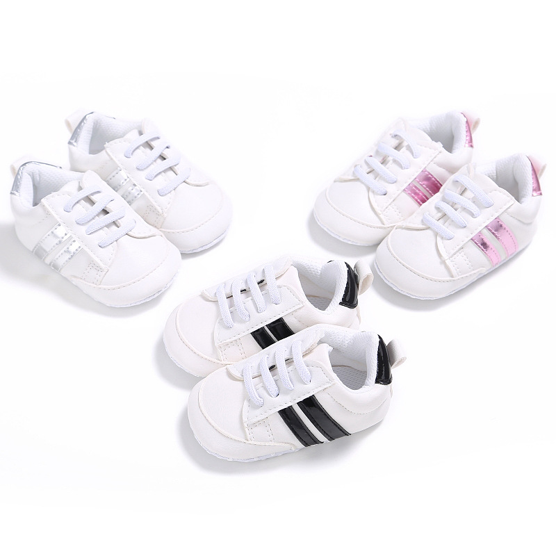 Toddler Baby Girl Shoes 0 to 3 6 9 12 Months Casual Cute Gold White Baby Boy Shoes First Walkers Soft Crib Shoes Infantil