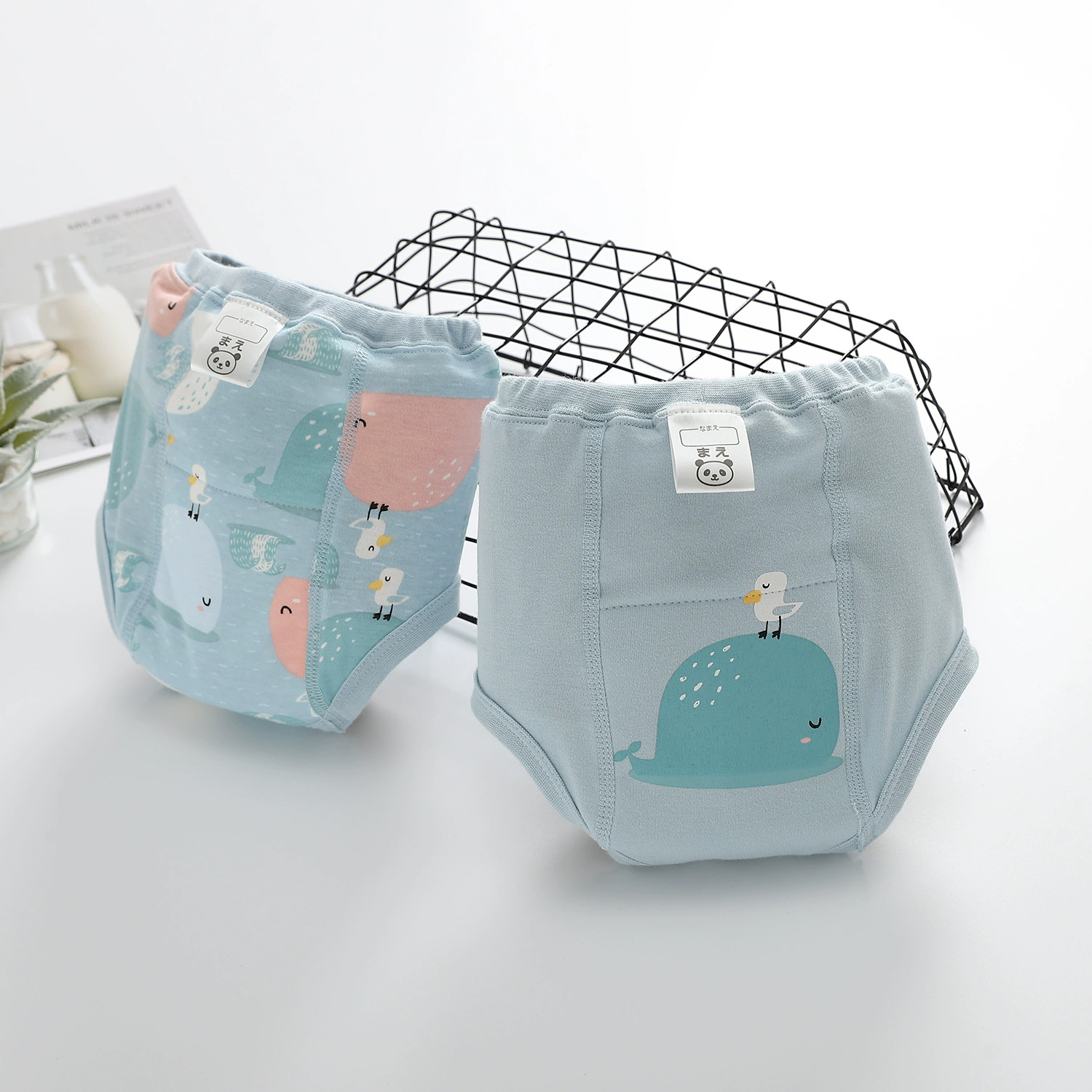 Baby Waterproof Diapers Pee Shorts Underwears Reusable Soft Ecological Cotton Toddler Potty Training Pants For Boys Girls（Note: The link is divided into 4-pack and 2-pack packages）