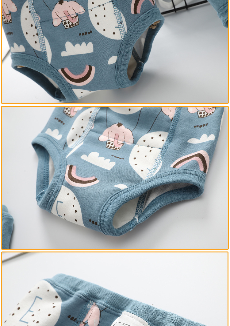 Baby Waterproof Diapers Pee Shorts Underwears Reusable Soft Ecological Cotton Toddler Potty Training Pants For Boys Girls（Note: The link is divided into 4-pack and 2-pack packages）