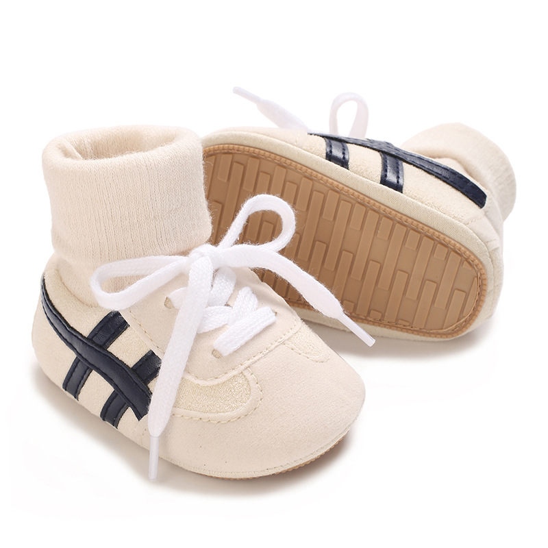 Baby Boys First Walkers 0-18 Months Classic Striped Sneakers Soft Sole Spring Autumn Party Fashion