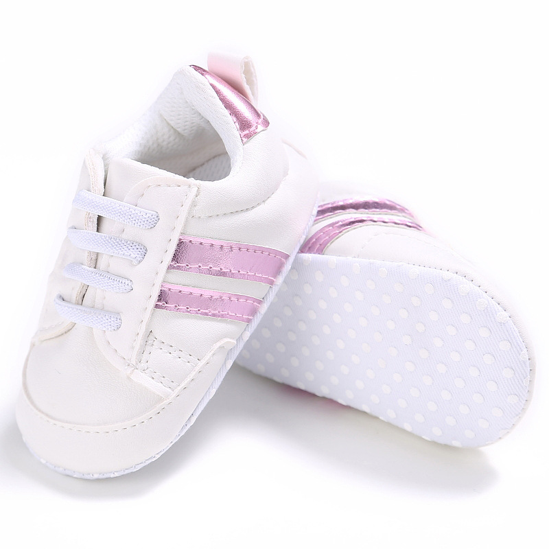 Toddler Baby Girl Shoes 0 to 3 6 9 12 Months Casual Cute Gold White Baby Boy Shoes First Walkers Soft Crib Shoes Infantil