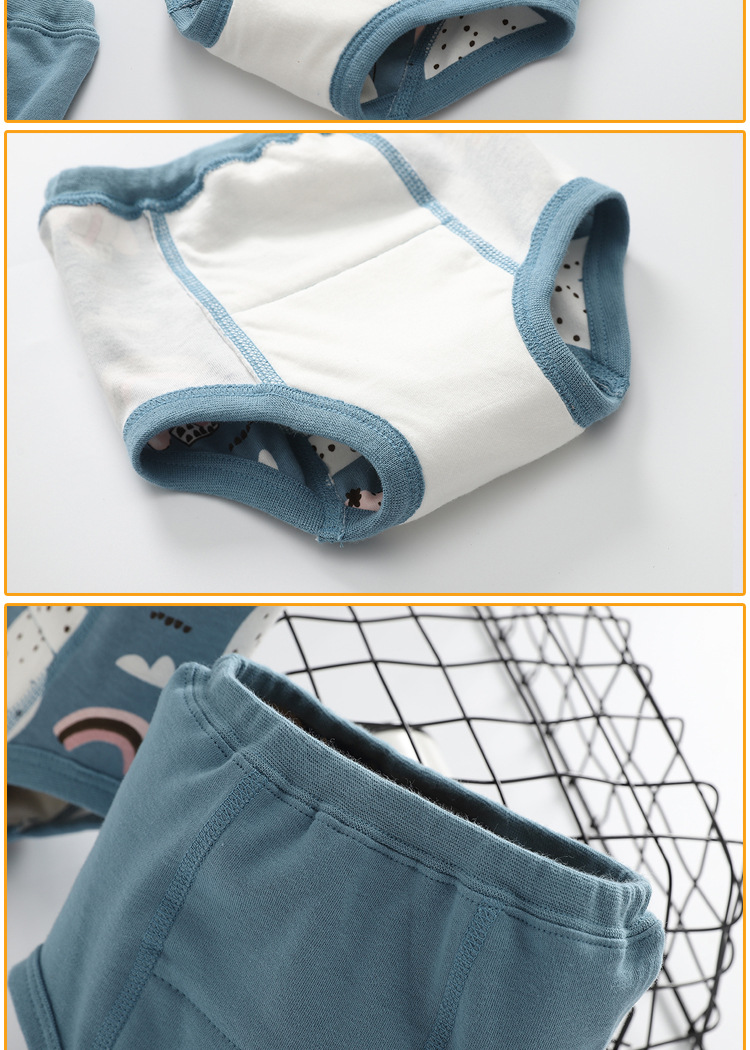 Baby Waterproof Diapers Pee Shorts Underwears Reusable Soft Ecological Cotton Toddler Potty Training Pants For Boys Girls（Note: The link is divided into 4-pack and 2-pack packages）