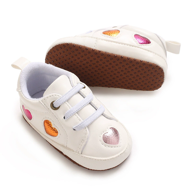 2026 Newborn Baby Shoes Boy Girl Classical Sport Soft Sole PU Multi-Color First Walker Casual Sneakers White Baptism Shoes