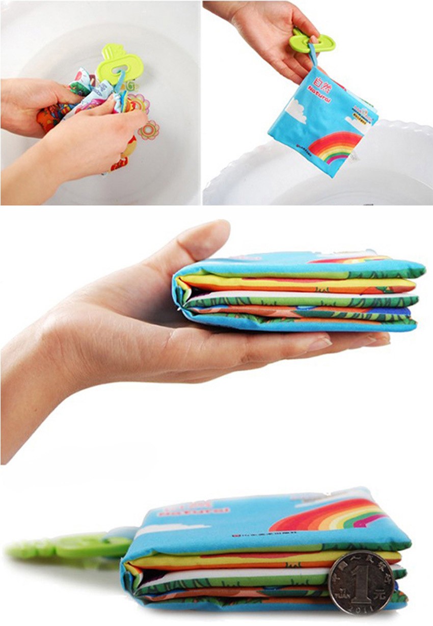 Baby Cloth Book Toy Teether Infant Learning Education Animal Rattle Mobile Toys for Newborn Livros Infantis Mordedores Para Bebe F4--18