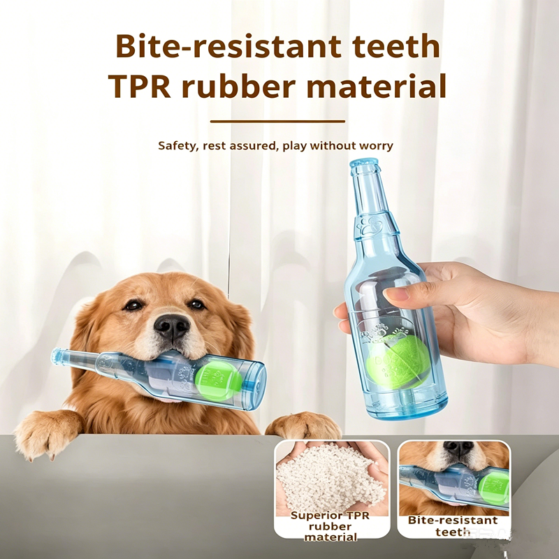 Dog Toy Bottle Sound Chew Ball Pet Toys Interactive Ball For Big Dog Small Dog Pet Training Tennis Bottle Pet Supplies