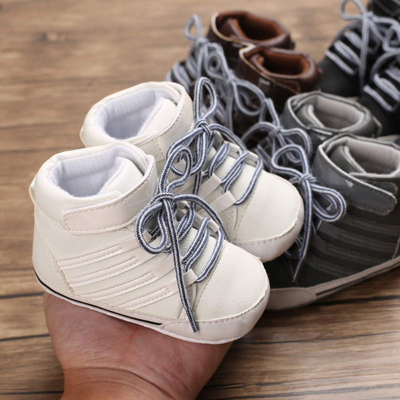 New 0-18M Baby Shoes Boy Newborn Infant Toddler Casual Comfor Cotton Sole Anti-slip PU Leather First Walkers Crawl Crib Shoes