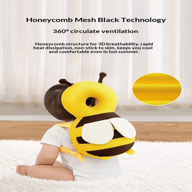Head Back Protector Baby Protect Pillow Learn Walk Headgear Prevent Injured Safety Pad prevention Fall Cartoon Bee Kids Pillows