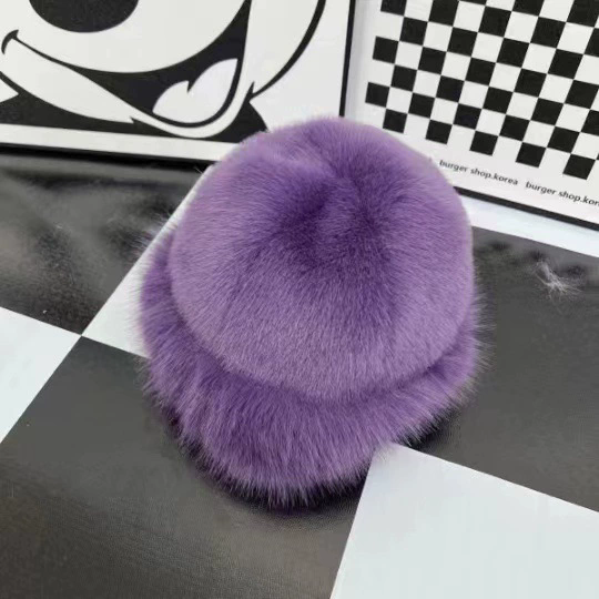 New Fluffy Fur Bucket Hat For Women Plush Fisherman Hat Warm Women's Winter Hat Thicken Cold Snowy Day Panama Cap Chrismas Gifts