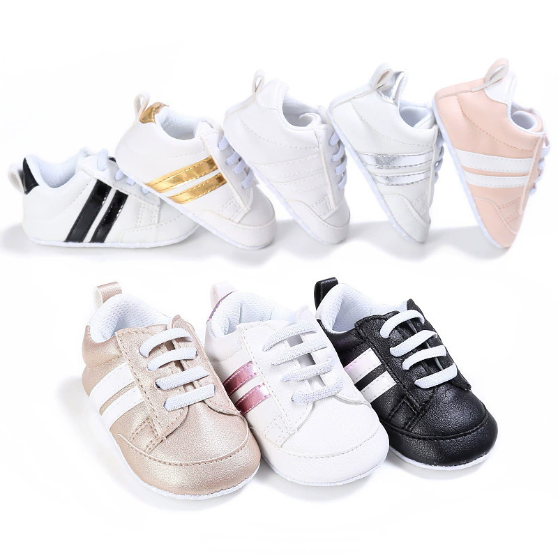 Toddler Baby Girl Shoes 0 to 3 6 9 12 Months Casual Cute Gold White Baby Boy Shoes First Walkers Soft Crib Shoes Infantil