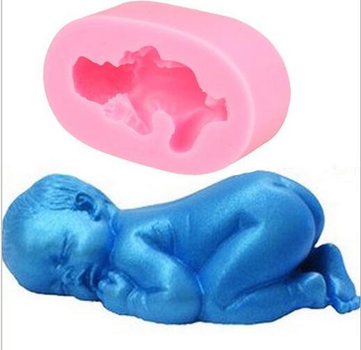 3D Silicone Baby Fondant Mold For Cake Decorating