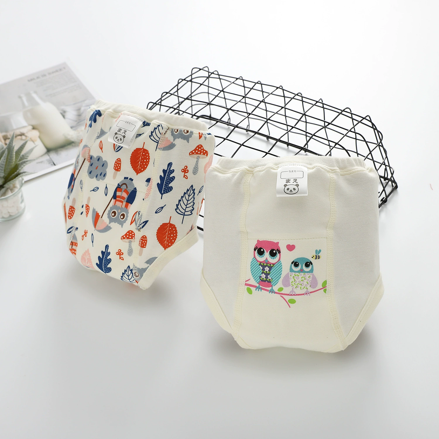 Baby Waterproof Diapers Pee Shorts Underwears Reusable Soft Ecological Cotton Toddler Potty Training Pants For Boys Girls（Note: The link is divided into 4-pack and 2-pack packages）