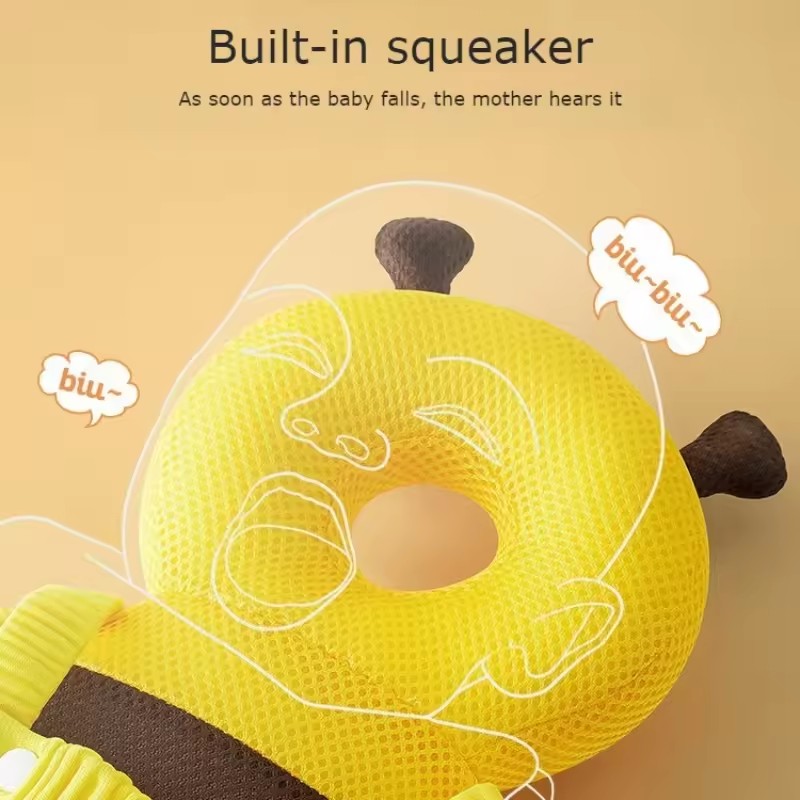 Head Back Protector Baby Protect Pillow Learn Walk Headgear Prevent Injured Safety Pad prevention Fall Cartoon Bee Kids Pillows