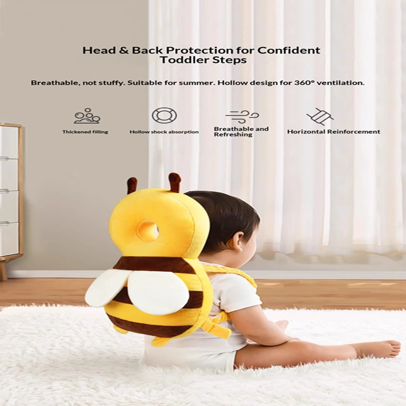 Head Back Protector Baby Protect Pillow Learn Walk Headgear Prevent Injured Safety Pad prevention Fall Cartoon Bee Kids Pillows