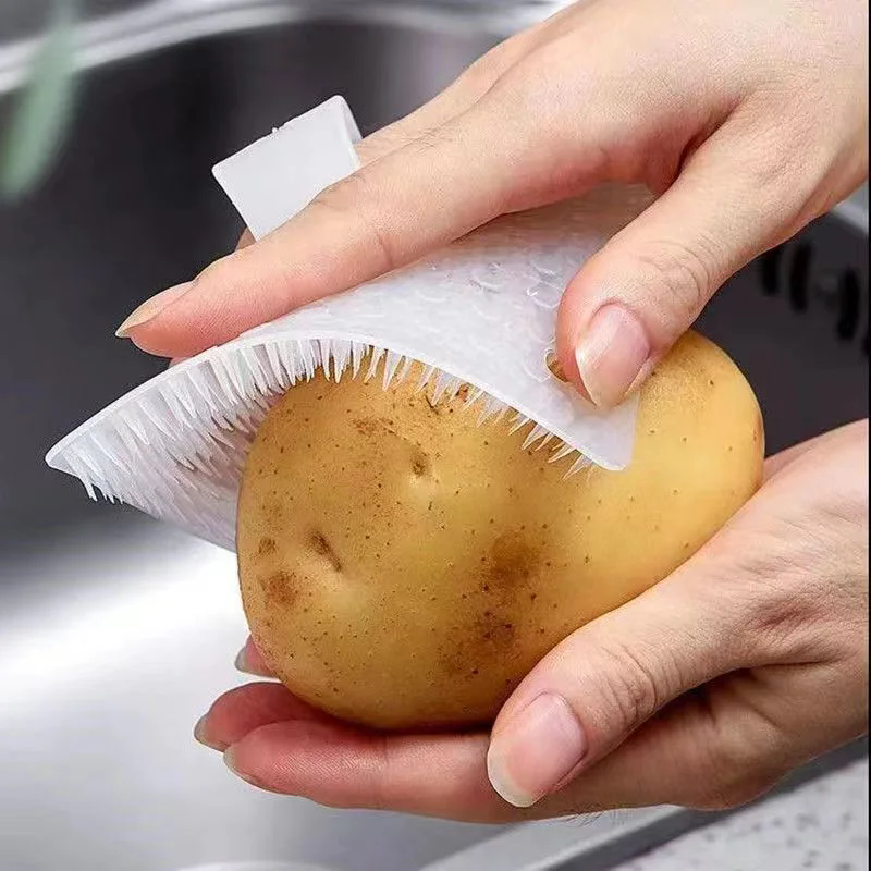 Multifunctional Fruit & Vegetable Cleaning Brush  for Potatoes, Pears, Cucumbers, Even Floor Drain, Kitchen & Home Essential