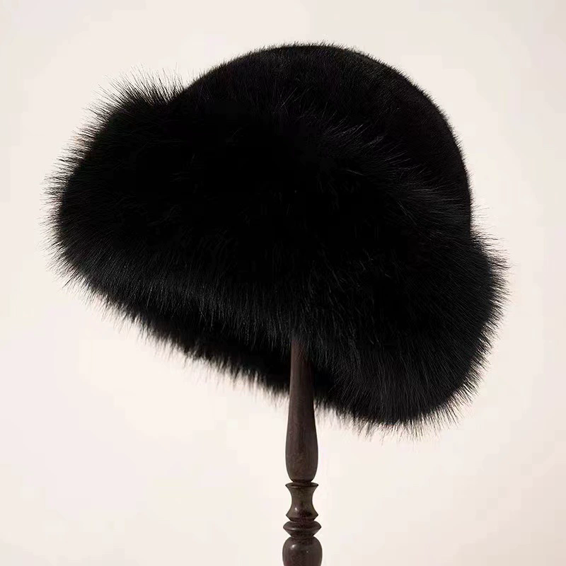 New Fluffy Fur Bucket Hat For Women Plush Fisherman Hat Warm Women's Winter Hat Thicken Cold Snowy Day Panama Cap Chrismas Gifts