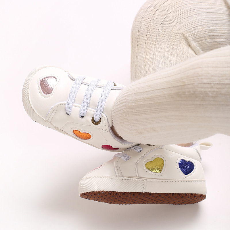 2026 Newborn Baby Shoes Boy Girl Classical Sport Soft Sole PU Multi-Color First Walker Casual Sneakers White Baptism Shoes