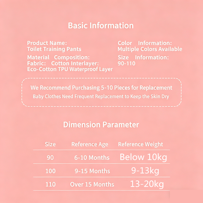 Baby Waterproof Diapers Pee Shorts Underwears Reusable Soft Ecological Cotton Toddler Potty Training Pants For Boys Girls（Note: The link is divided into 4-pack and 2-pack packages）