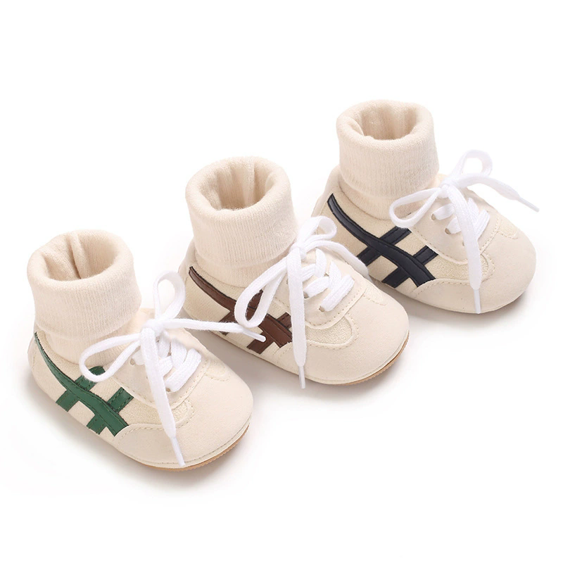 Baby Boys First Walkers 0-18 Months Classic Striped Sneakers Soft Sole Spring Autumn Party Fashion