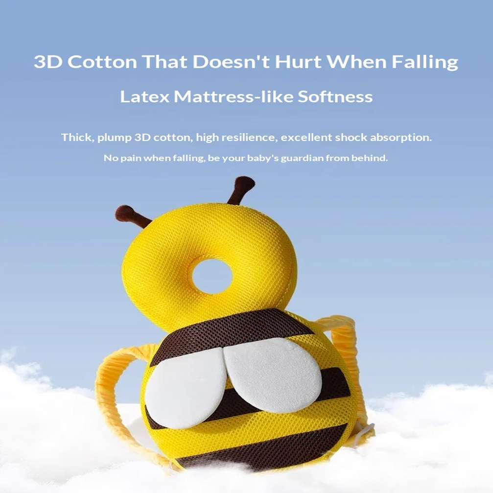 Head Back Protector Baby Protect Pillow Learn Walk Headgear Prevent Injured Safety Pad prevention Fall Cartoon Bee Kids Pillows
