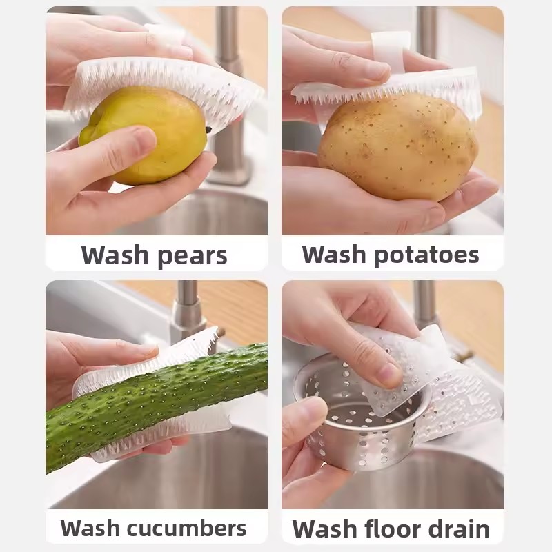 Multifunctional Fruit & Vegetable Cleaning Brush  for Potatoes, Pears, Cucumbers, Even Floor Drain, Kitchen & Home Essential